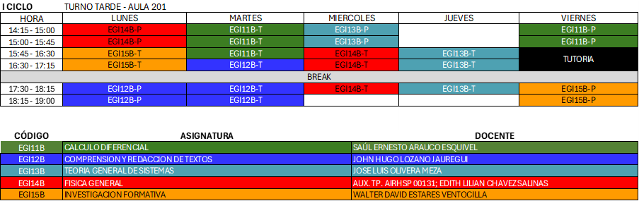 Horario